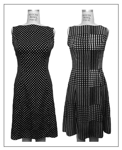 Curved and Angular Print Dresses