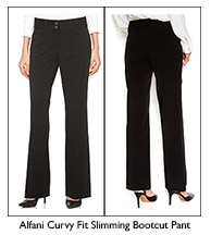 Curvy fit slimming bootcut pant