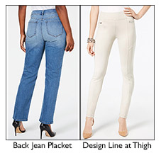 Horizontal Line Placement Placket Design Lines