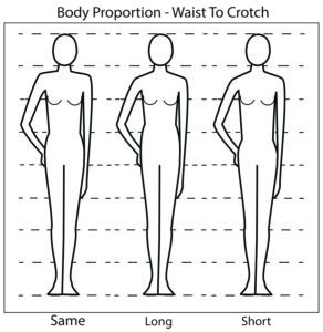 Horizontal Line Proportion Waist to Crotch