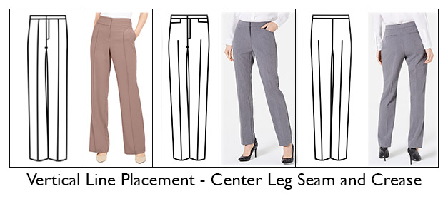 Vertical Line Placement Center Leg Seam Cease