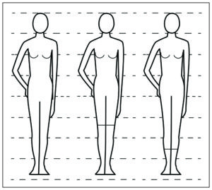 Horizontal Line Placement Short Knees to Floor