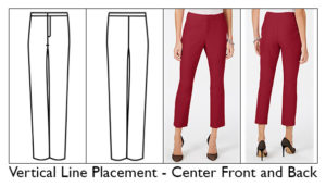 Vertical Line Placement Center Front and Back