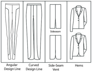 Shopping for pants design lines