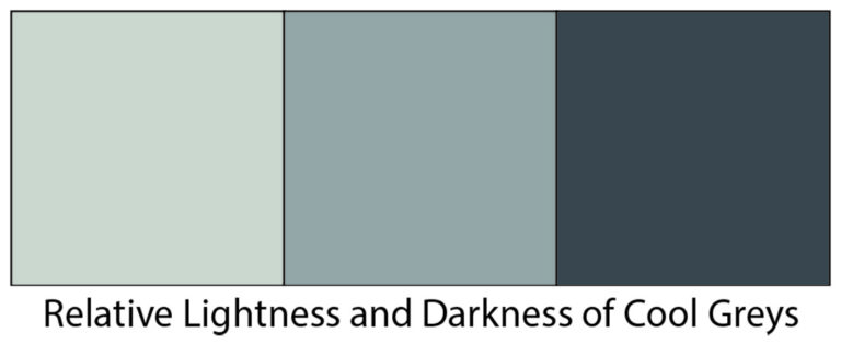 relative lightness darkness of grey