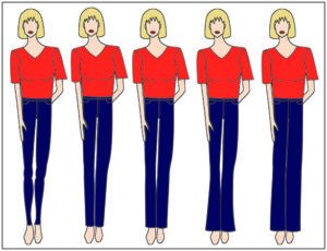 Create Visual Balance - V Body Shape