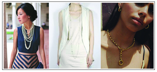 Vertical lines necklace