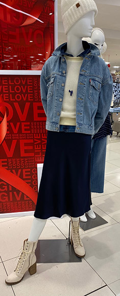 What To Wear -- Levi’s Jacket With Skirt