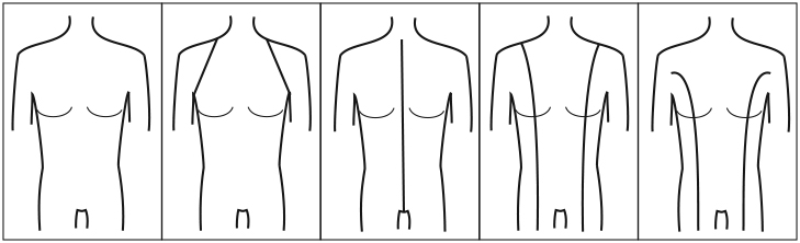 V Body Shape Vertical Line Placement