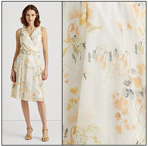 Analyze Prints -- Ralph Lauren Floral Fit & Flare Georgette Dress