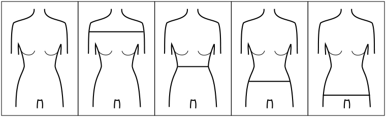 X Body Shape Horizontal Lines