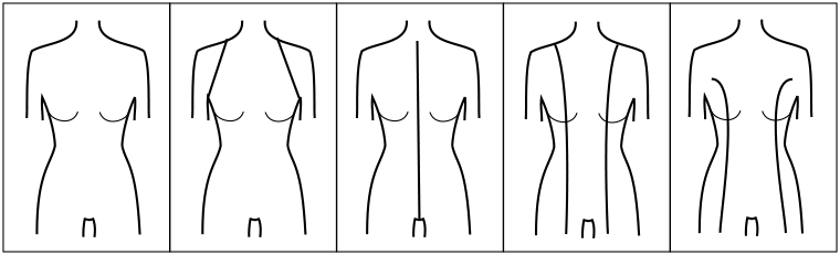 X Body Shape Vertial Lines