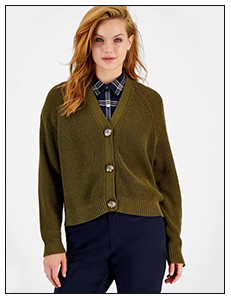 Fall 2023 Fashion Trends Three Button Cardigan -- V Body Shape