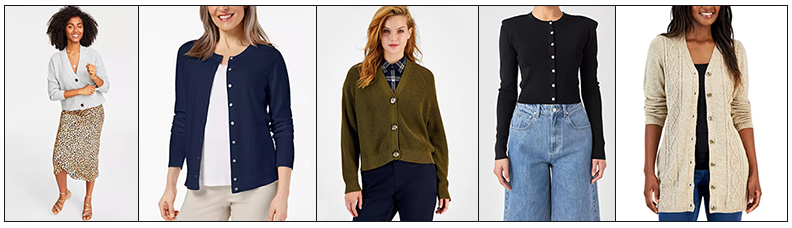 Fall 2023 Fasion Trends Button Cardigan